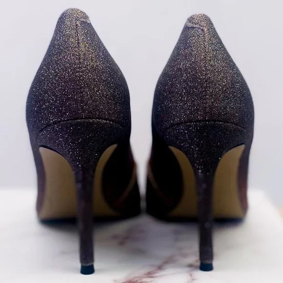 Women's Ombre Pink Sparkle Heels Black Prom Stiletto Pump CARVELA KURT GEIGER 7 - Picture 7 of 13